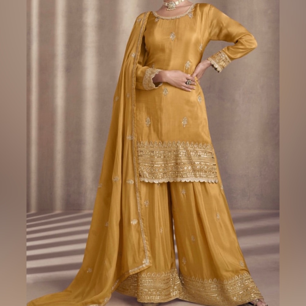 Yellow Palazzo Suit